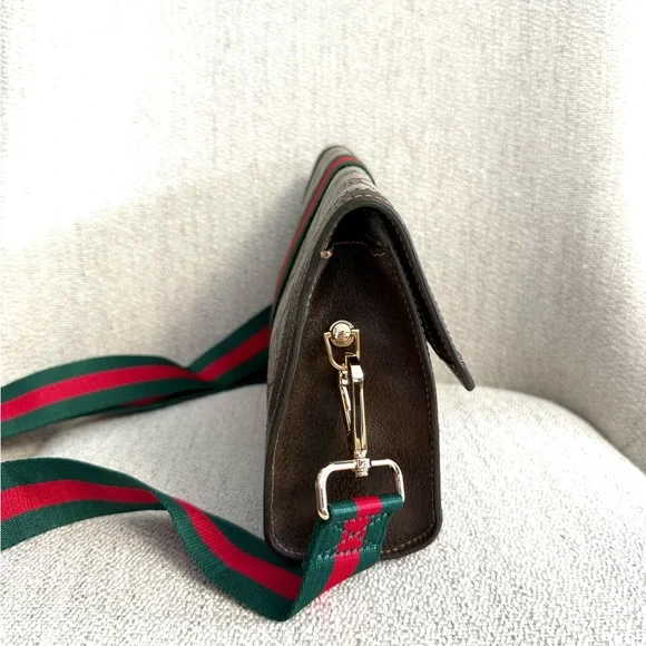 Authentic Gucci clutch converted into a crossbody bag brown monogram canvas - Picture 11 of 16
